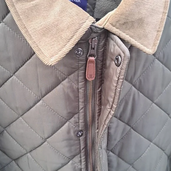 Joseph Turner Green Quilted Paddock JacketSize Large NWOT